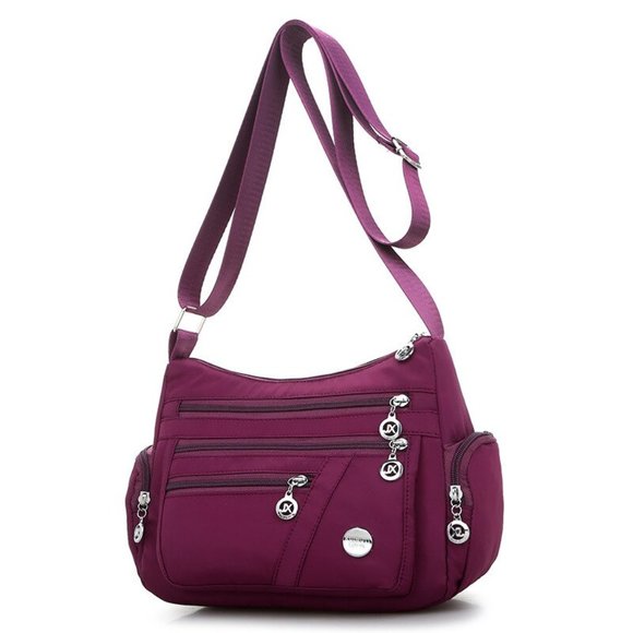 SPRING SPECIAL 20$ *** Shoulder bag / sturdy nylon / PURPLE - Picture 1 of 9